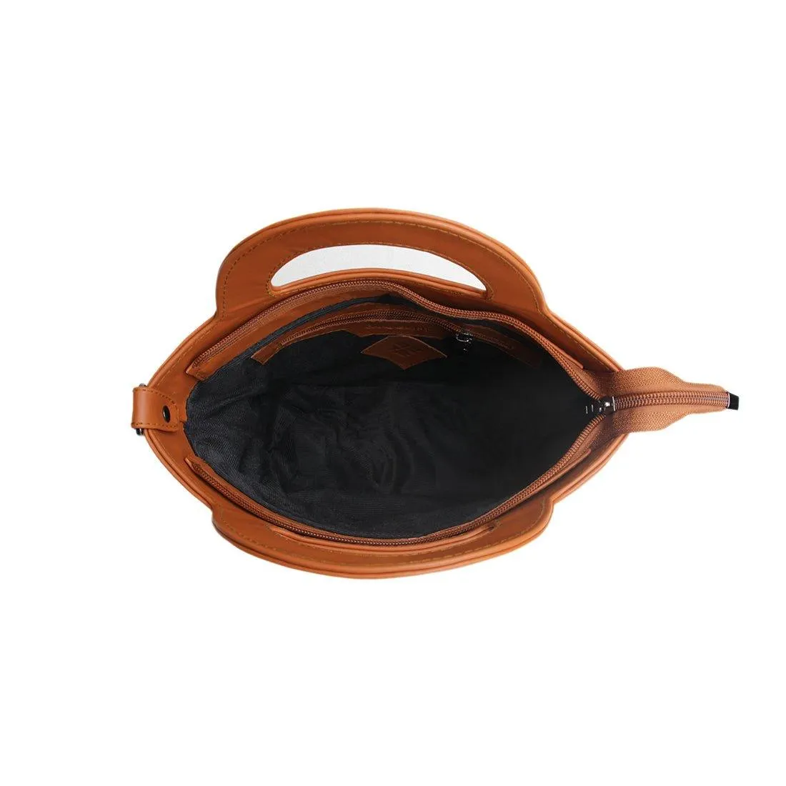 Beige Top Handle Handbag Garden