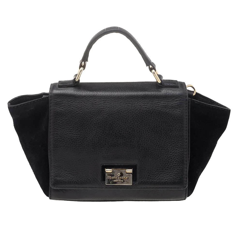Black Leather And Suede Magnolia Park Top Handle Bag