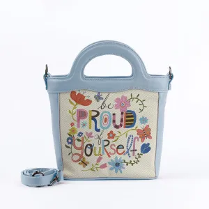 Blue Top Handle Handbag Be Proud