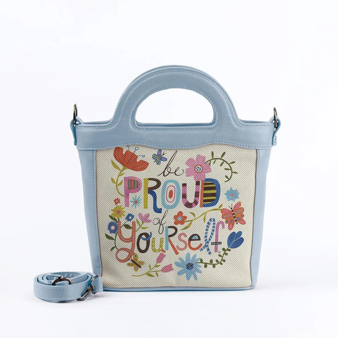 Blue Top Handle Handbag Be Proud