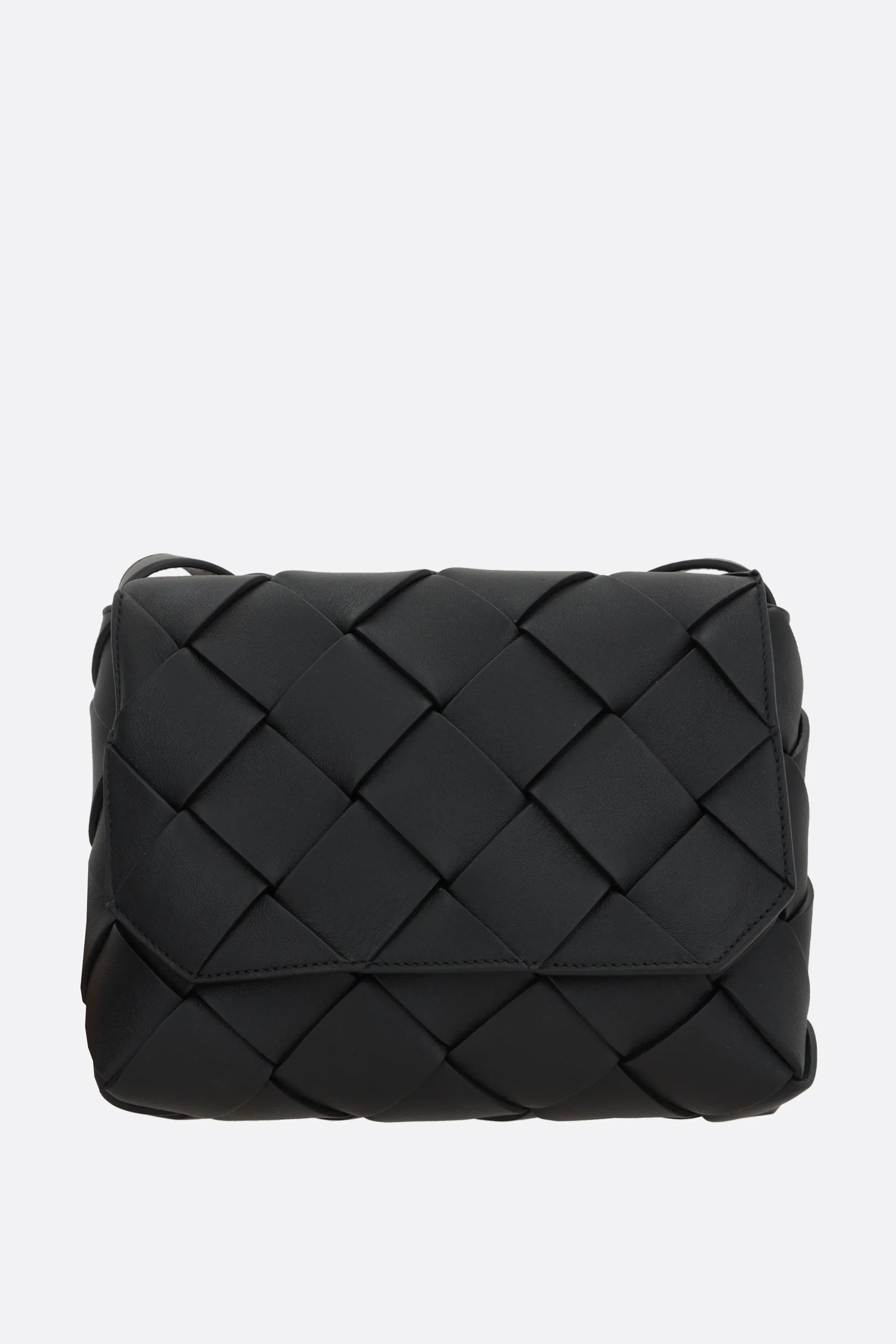 Intreccio Sleek Woven Leather Crossbody Bag